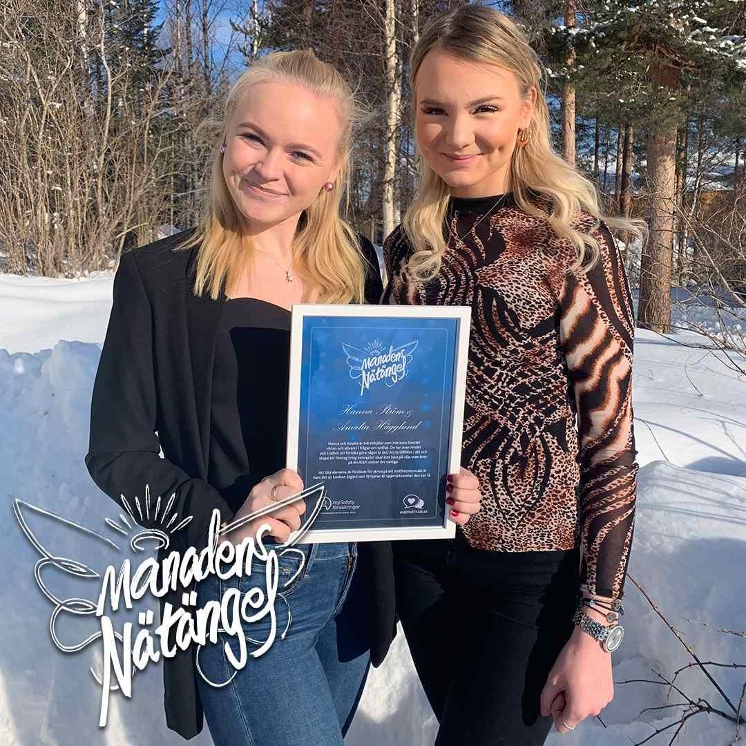 Hanna och Amalia - Nätängel Februari 2019